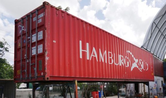 Coastal Containers 40ft red container high cube